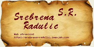 Srebrena Radulić vizit kartica